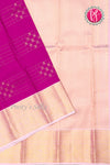Pure Kanchipuram Silk Saree-Wine With Light Pink-PF81322