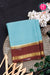 Pure Mysore Crepe Silk Saree-Turquoise And Maroon- PA22264