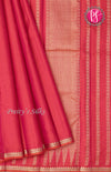 Pure Kanchipuram Silk Saree- Orangish Pink-PF68591