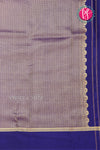 Pure Mysore Crepe Silk Saree Contrast PlainBorder -Lightlavender Navyblue-PA10788