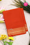 Pure Mysore Crepe Silk Saree-Orange-PA35304
