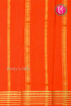 Pure Mysore Crepe Silk Saree-Pistagreen And Orange-PA26302