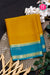 Pure Mysore Crepe Silk Saree-Mustardyellow And Tealblue- PA22264