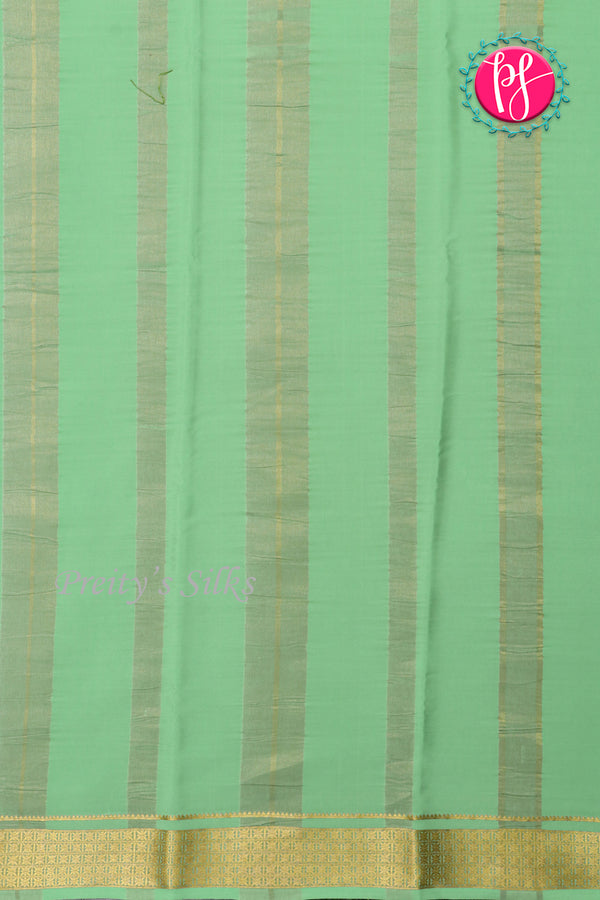 Pure Mysore Crepe Silk Saree-Pastelgreen-PA20890