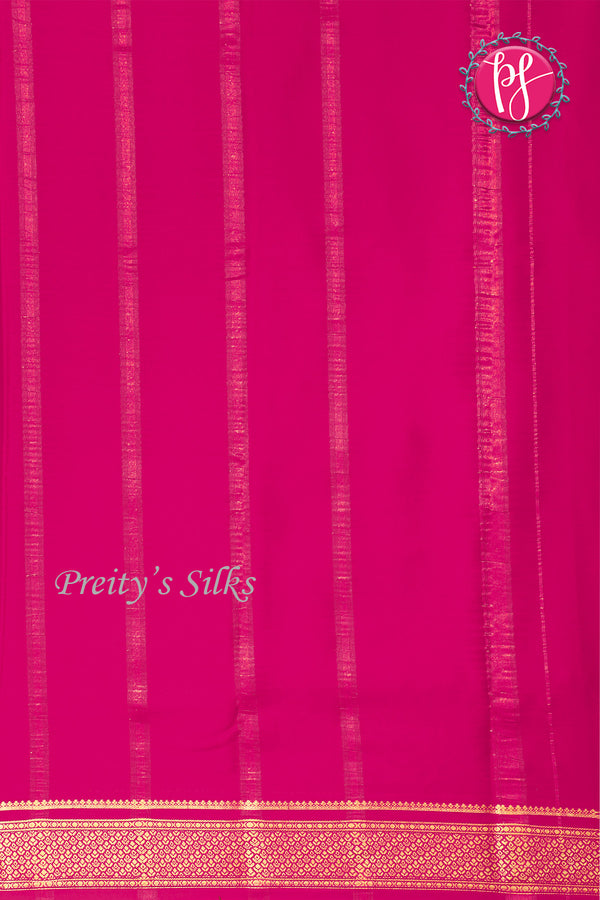 Pure Mysore Crepe Silk Saree -Pink-PA84140