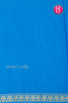 Pure Mysore Crepe Silk Saree-Gandaberunda Border-Royalblue And Lightblue-PA19895