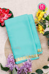Pure Mysore Crepe Silk Saree-Skyblue- PA21766