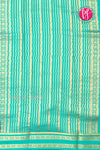 Pure Mysore Crepe Silk Saree -Navyblue And Seagreen-PF86103