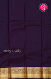 Pure Kanchipuram Silk Saree-Dark Purple-PF59192
