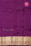 Half Pure Kanchipuram Silk Saree-Brigth Pink With Deep Purple-PF81397