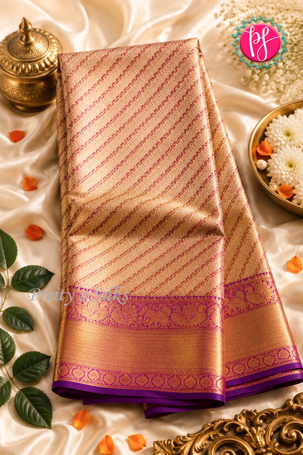 Pure Brocade Kanchipuram Silk Saree-PA26193