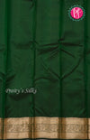 Pure Kanchipuram Brocade Silk Saree-Dark Green-PF58659