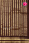 Half Pure Kanchipuram Silk Saree-Rustorange And Deepbrown-PF68660