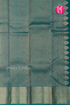 Half Pure Kanchipuram Silk Saree-Yellow And Peacockblue-PF82168