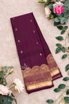 Pure Kanchipuram Silk Saree-Wine-PA27235
