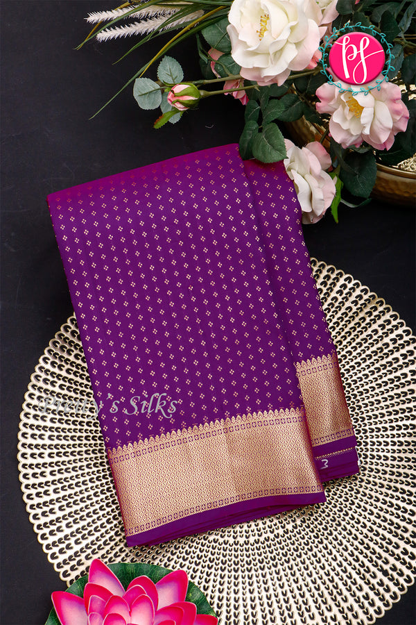 Pure Kanchipuram Silk Saree-Purple-PA34518