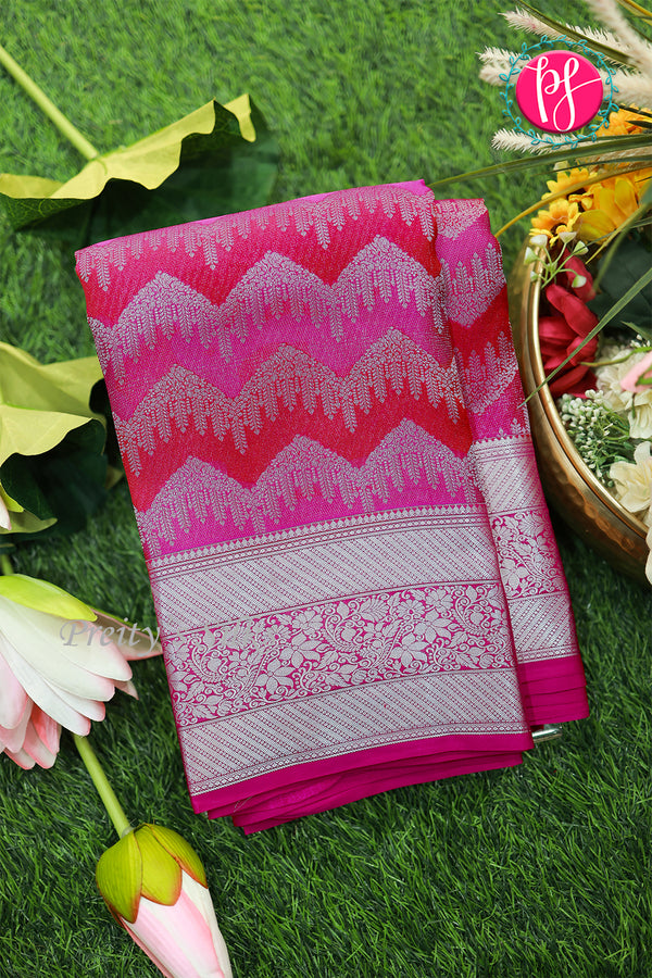 Pure Kanchipuram Silk Saree-Pink-PA27188