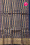 Half Pure Kanchipuram Silk Saree-Light Teal And Deep Navyblue- PF81370
