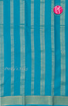 Pure Mysore Crepe Silk saree-Turquoise blue and Deep royal blue-PF60717