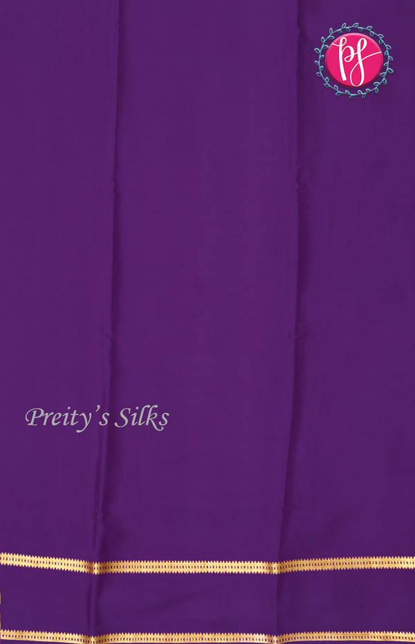 Pure Mysore Crepe Silk Saree With Contrast Bentex Border-PF39162