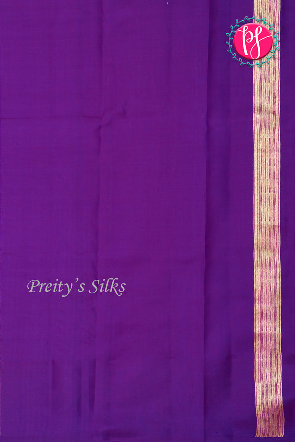 Pure Kanchipuram Silk Saree-Purple-PA20369