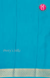 Pure Mysore Crepe Silk saree-Half And Half Pattern-Royalblue And Lightblue-PF60730