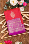 Pure Dual Shade Kanchipuram Silk Saree-Raspberry pink And LightPurple-PA39422