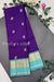 Pure Kanchipuram Silk Saree-Navyblue And Skyblue-PA50625
