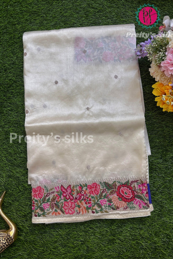 Day 2 Semi Silk With cross stitchwork Saree-PA05031