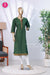 Straight-fit ethnic bottle green kurta-SWRM012