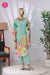 Aqua Floral PREMIUM Chanderi Cotton Blend Suit Set-SWBL257