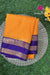 Semi Kanchipuram Silk Saree -Yellow with Blue-PA39339