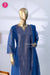 Elegant royal blue kurta set with matching pants and a lightweight dupatta -SWRM254