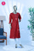 A graceful cotton top in a rich maroon shade with elegant printed detailing - SWRM069