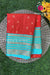 Semi Kanchipuram Silk Saree -Red with Skyblue-PA39339