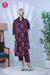 Plum Purple Floral Embroidered 3-Piece Kurta Set-SWRM153