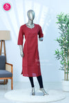 Elegant Red Embroidered Kurta -SWRM008