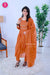 Rust Orange Embroidered Anarkali Suit Set-SWRM708