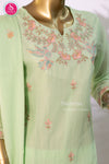 Mint Green Blossom Mul Cotton Suit Set-SWBL202