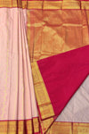 Semi Kanchipuram Silk Saree -Rosepink with Red-PA39339