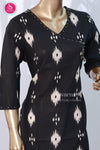 Black Pochampally Ikat Cotton Straight Kurta - SWRM028