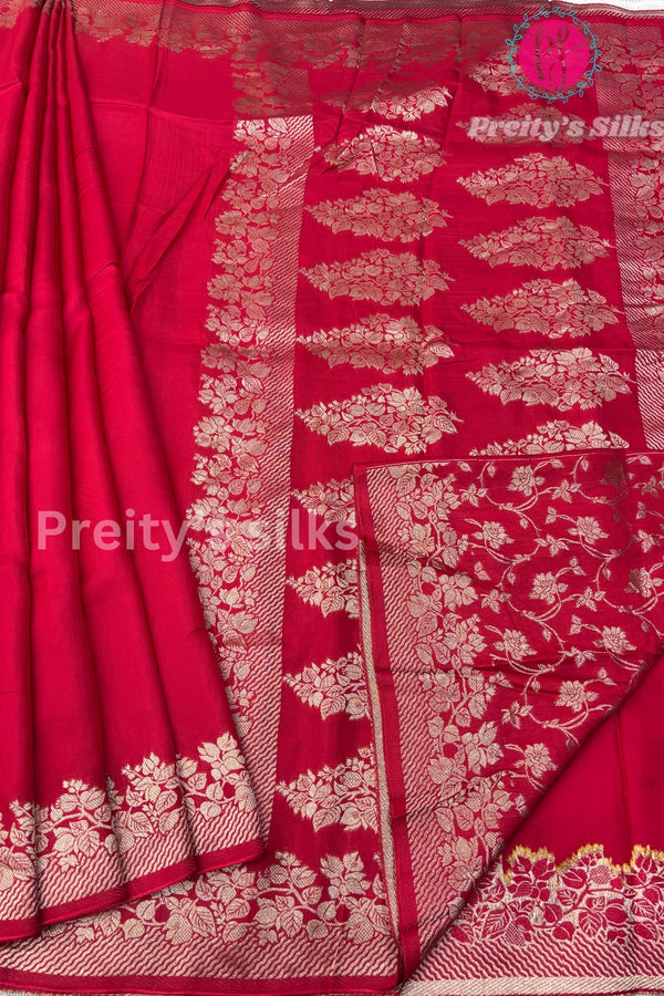 Satin Crepe Silk Saree-PF67702