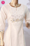 Off-white with golden and floral embroidery-SWRM118