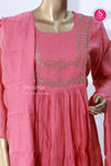 Pink Mul Chanderi Anarkali Suit-SWRM707