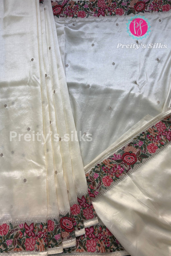 Day 2 Semi Silk With cross stitchwork Saree-PA05031