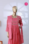 Pink Mul Chanderi Anarkali Suit-SWRM707