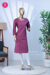 Straight-cut light lavender kurta-SWRM096
