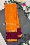 Pure Kanchipuram Silk Saree-Rustorange And Maroon-PA50729