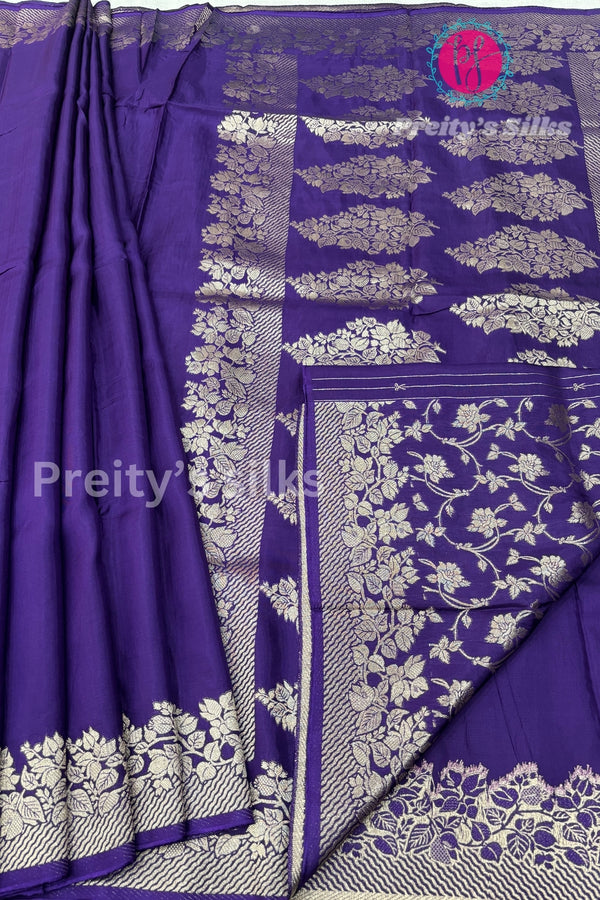 Satin Crepe Silk Saree-PF67702