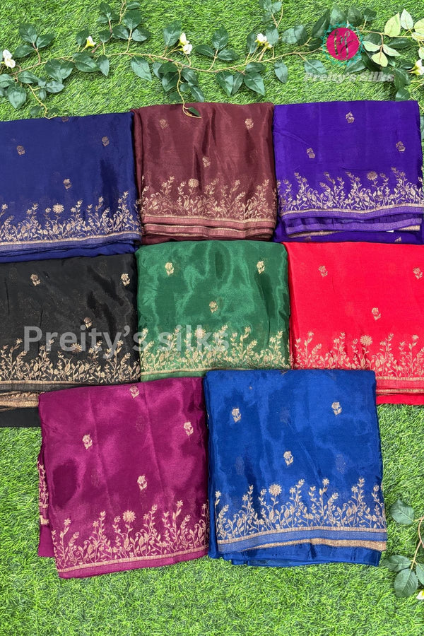 Semi Banarasi Crepe Silk Saree-PA49841